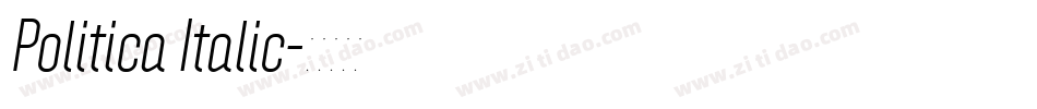 Politica Italic字体转换